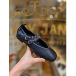 Mjus leren ballerina bandjes MONA zwart