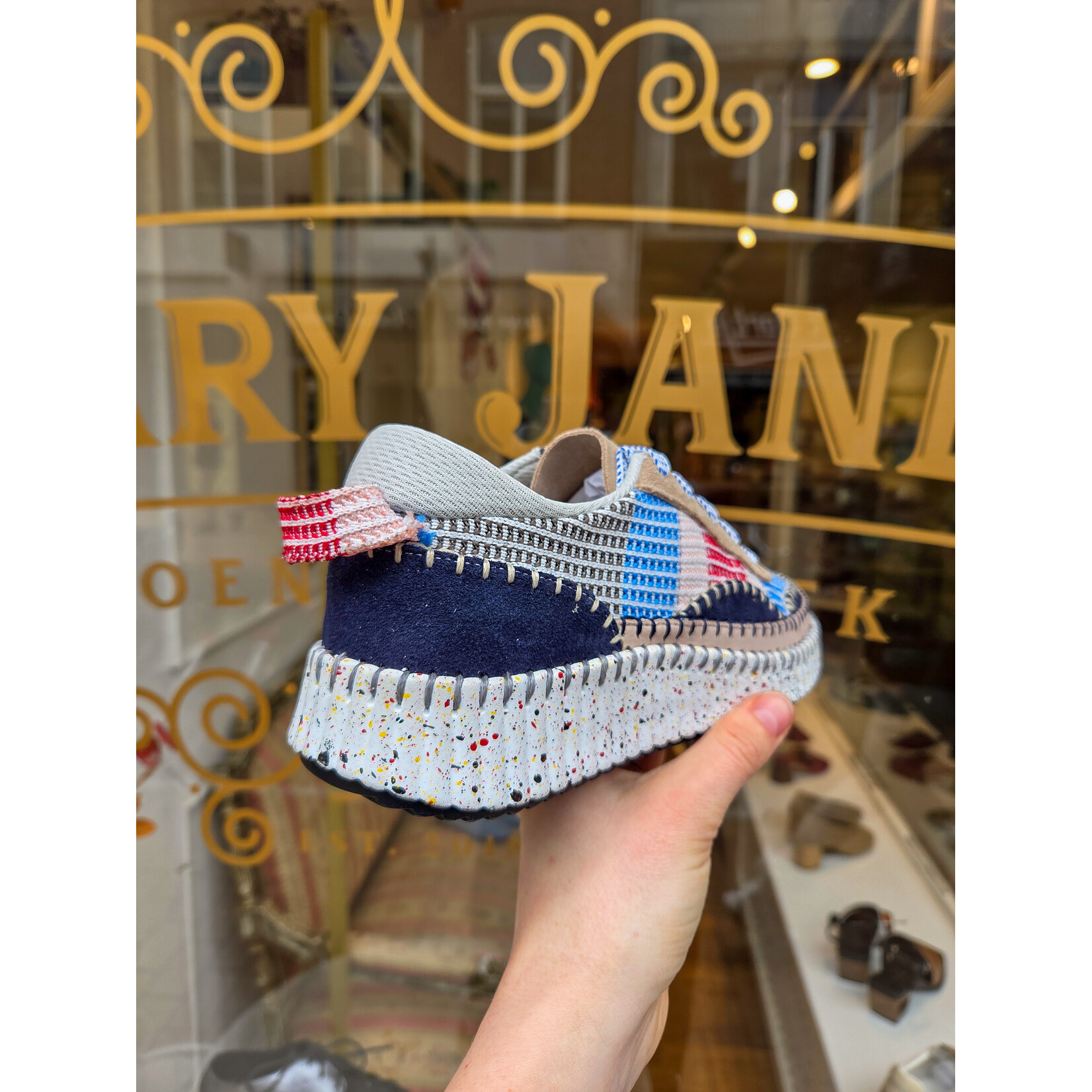 Hello Comfort Hello Comfort woven sneaker ATLANTA blauw multi