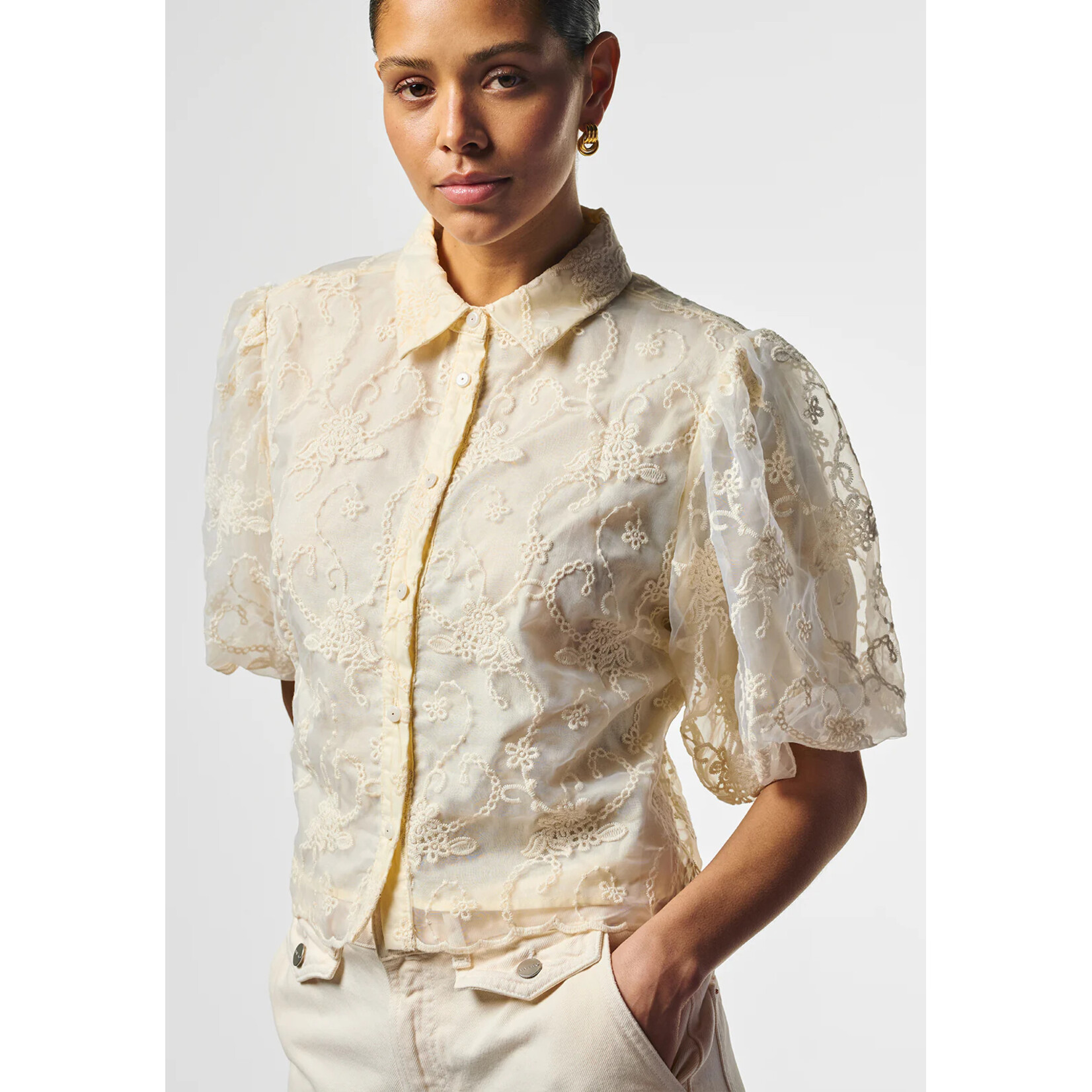 Aaiko blouse romantic ANDRA creme