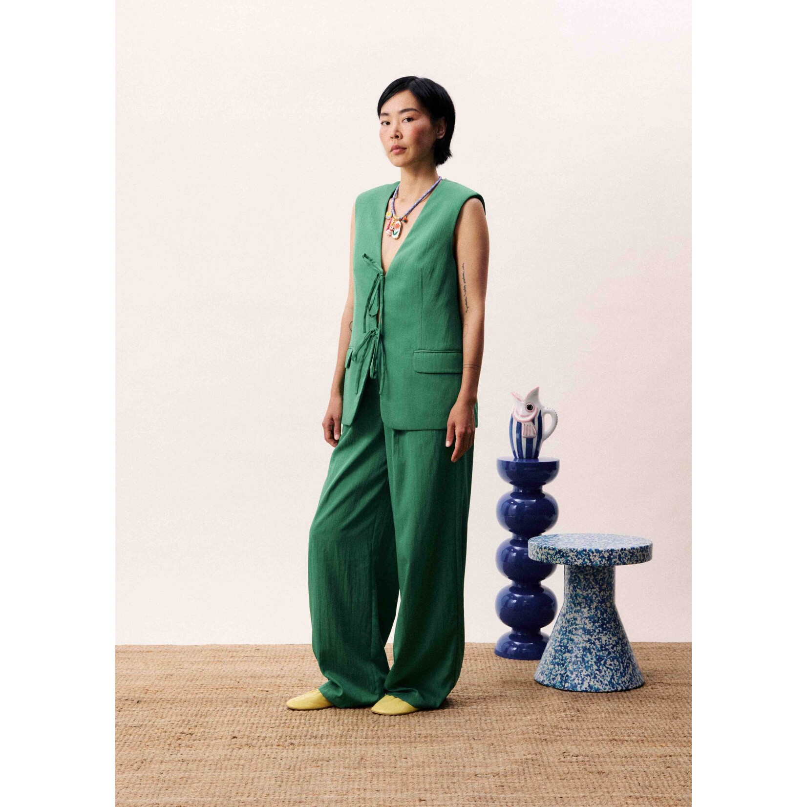 FRNCH FRNCH pantalon CARAIVA groen