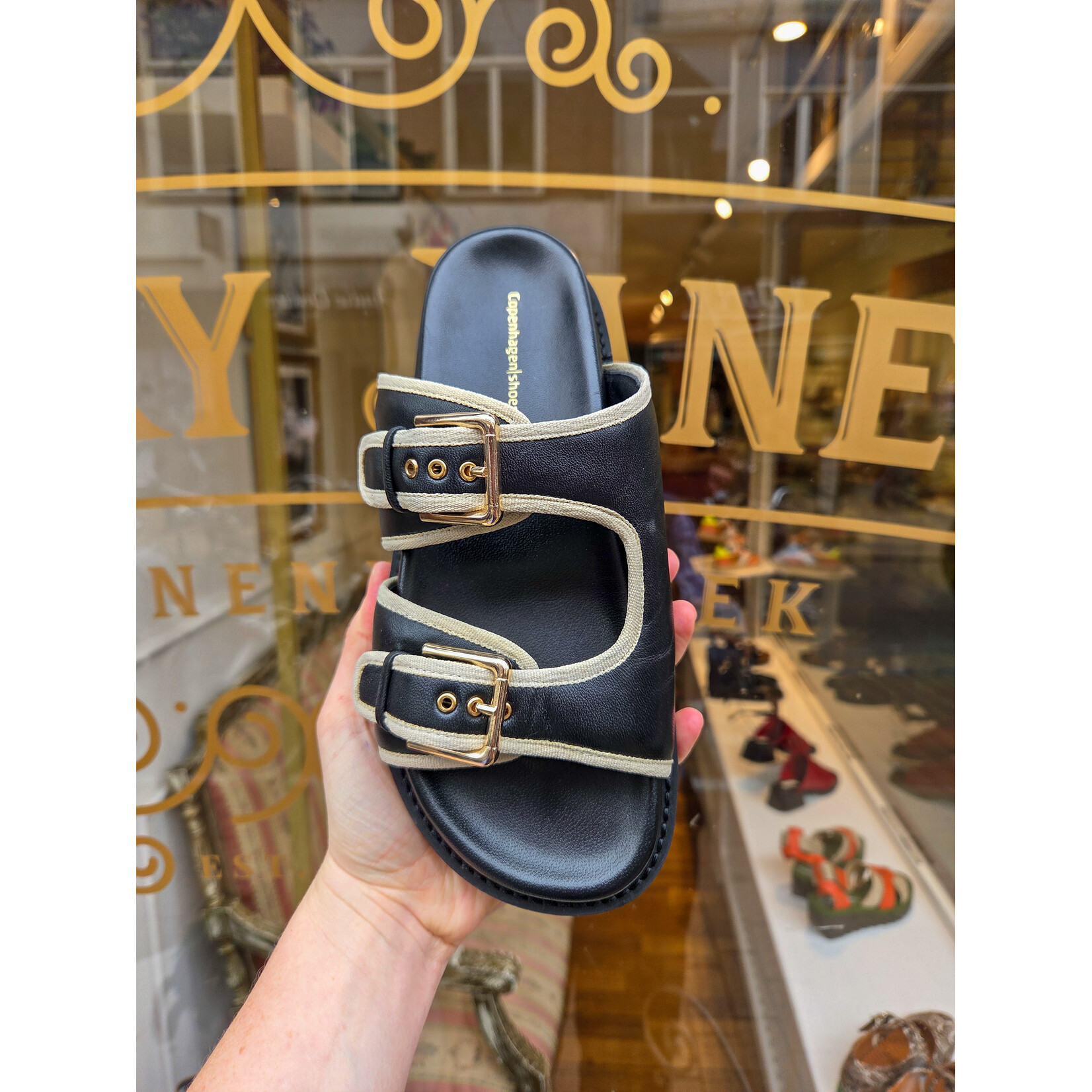 Copenhagen Shoes leren slipper 'The Feeling Leather' zwart