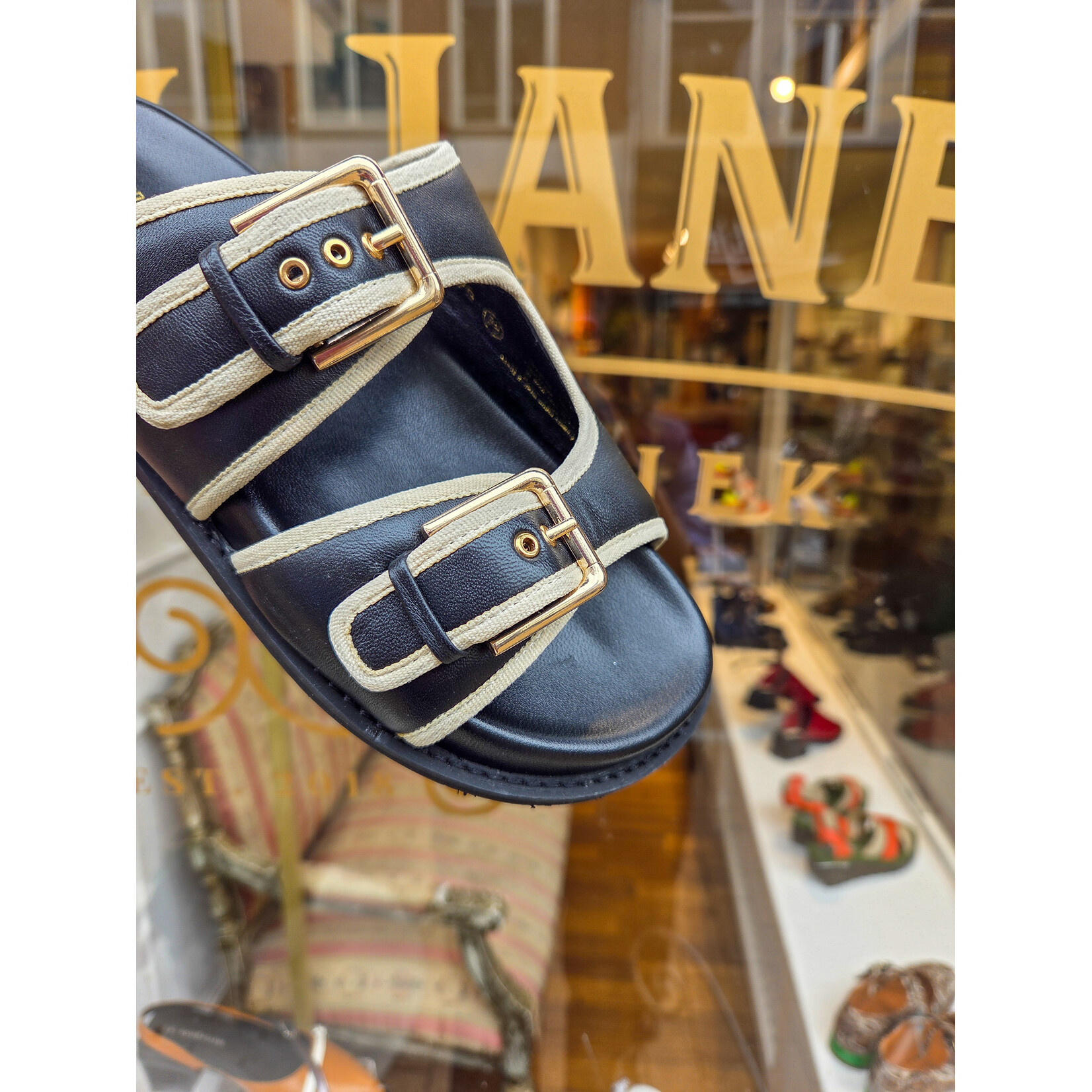 Copenhagen Shoes leren slipper 'The Feeling Leather' zwart