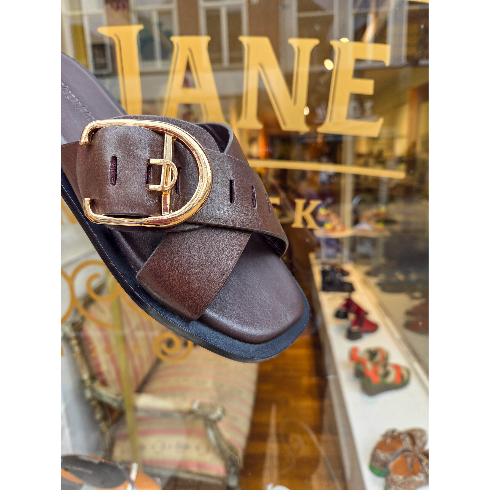 Copenhagen Shoes leren slipper 'Vibes x Me' bruin