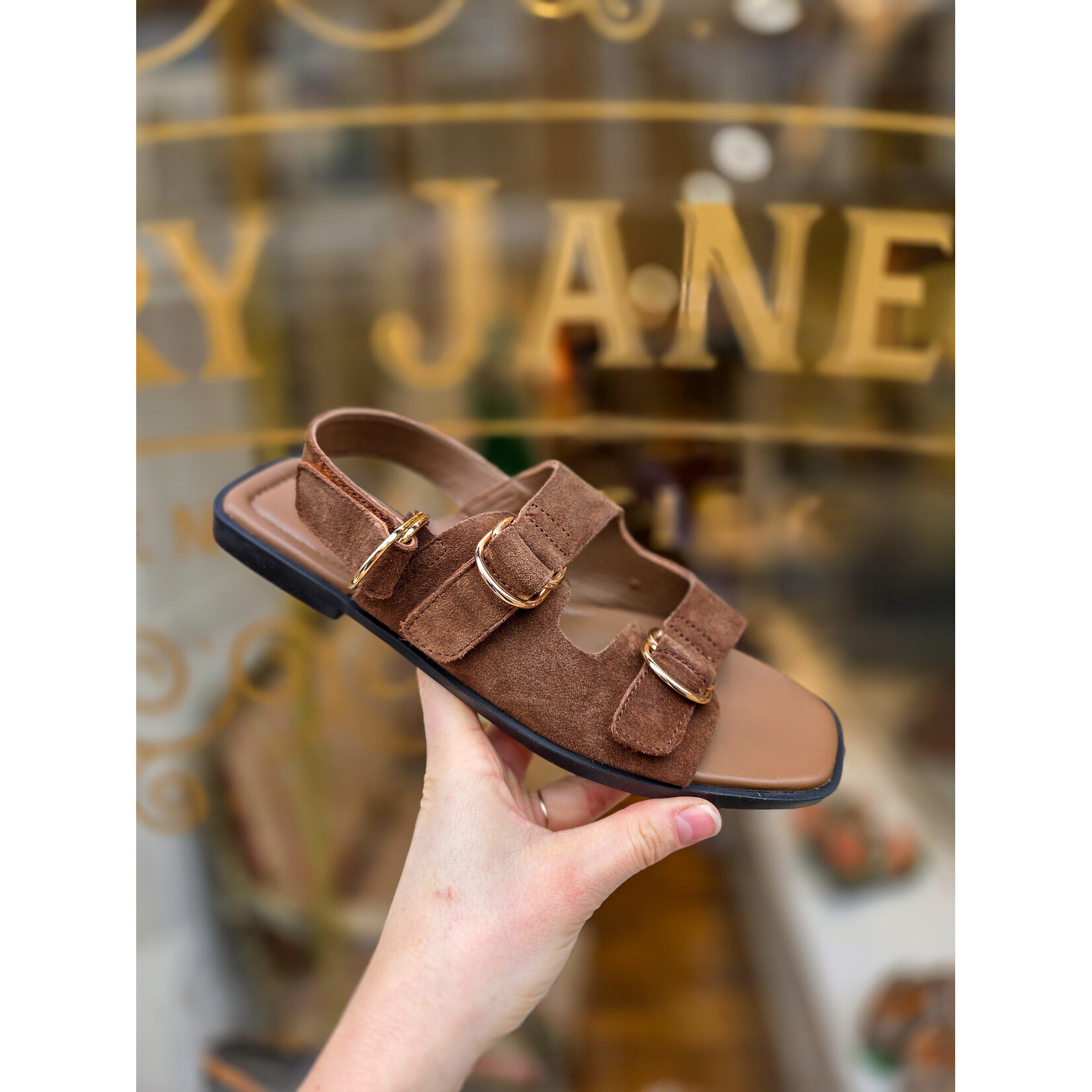 Copenhagen Shoes leren sandaal ELLE bruin