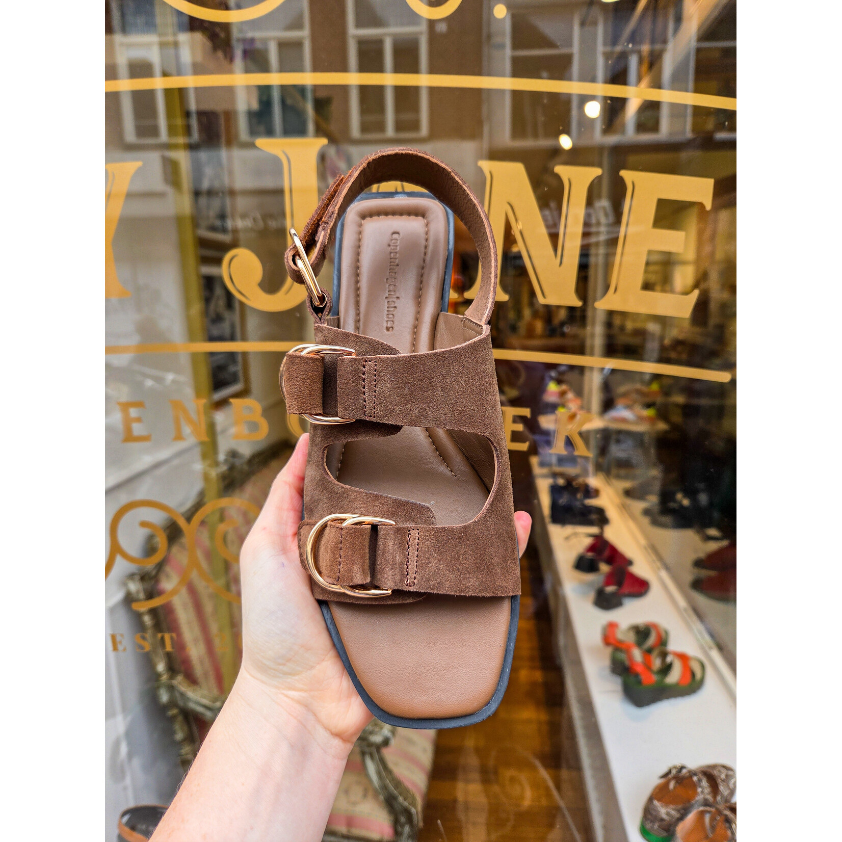 Copenhagen Shoes leren sandaal ELLE bruin