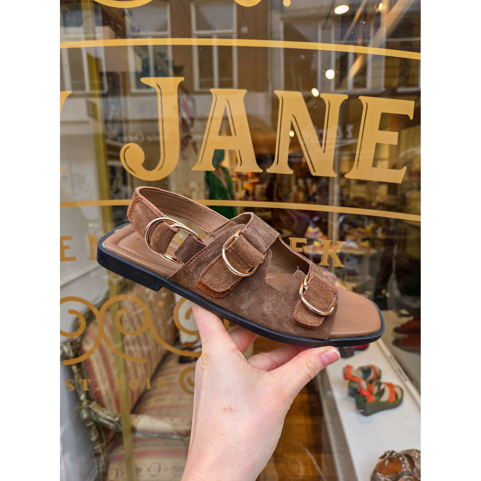 Copenhagen Shoes leren sandaal ELLE bruin