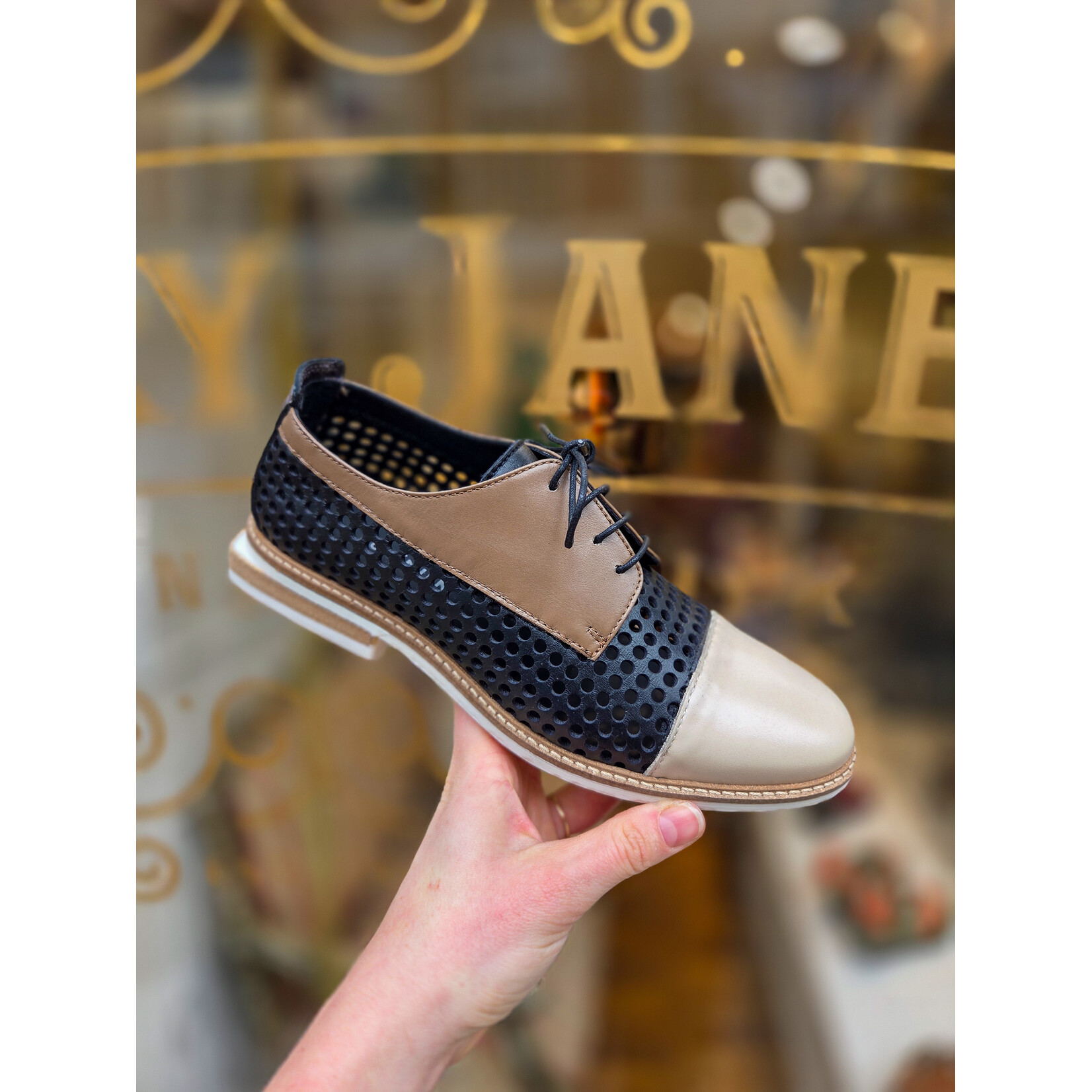 Le Bohemien veterschoen taupe SU03 zw creme