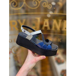 Le Bohemien plateau sandaal ZE13 blauw z/w