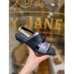 Le Bohemien plat sandaal SC39 zwart wit