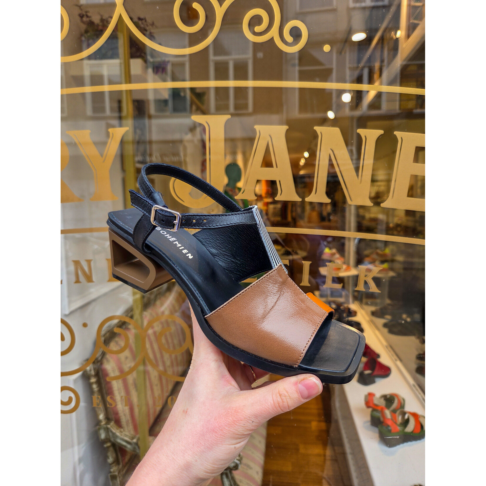 Le Bohemien sandaal special TF5001 bruin oranje zw