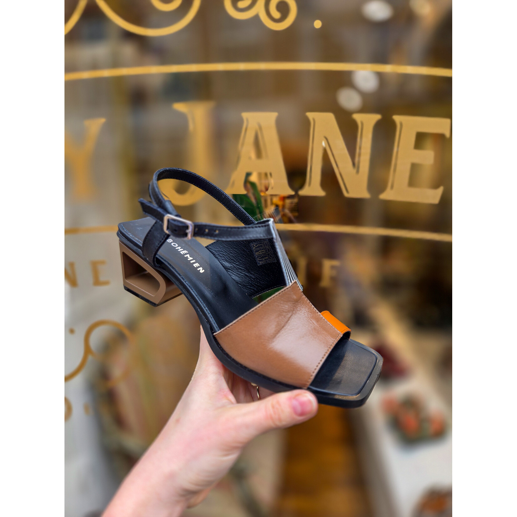 Le Bohemien sandaal special TF5001 bruin oranje zw