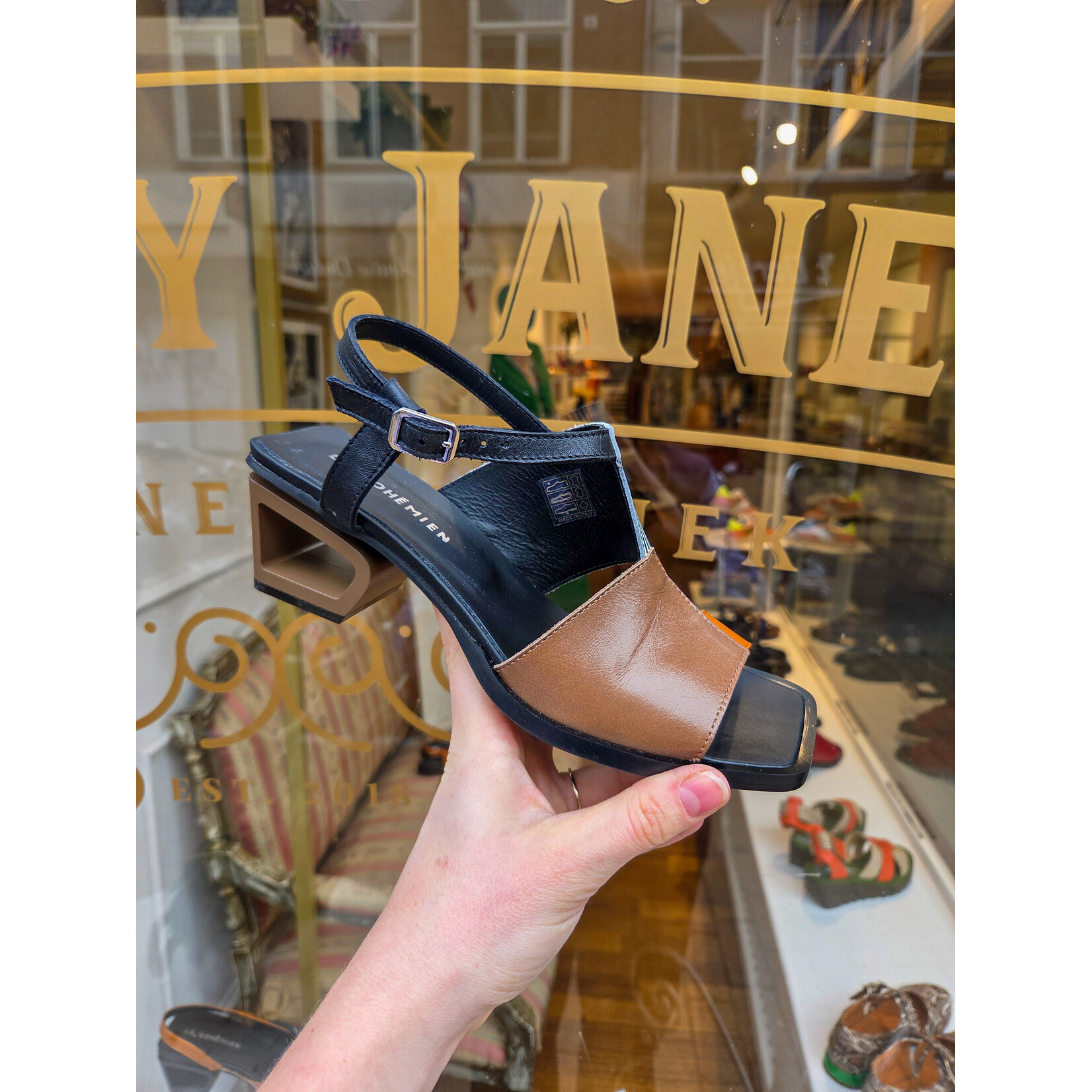 Le Bohemien sandaal special TF5001 bruin oranje zw