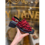 Papucei leren DOMINI sandaal rood