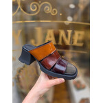 Miista leren JADZIA patchwork sandalen bruin