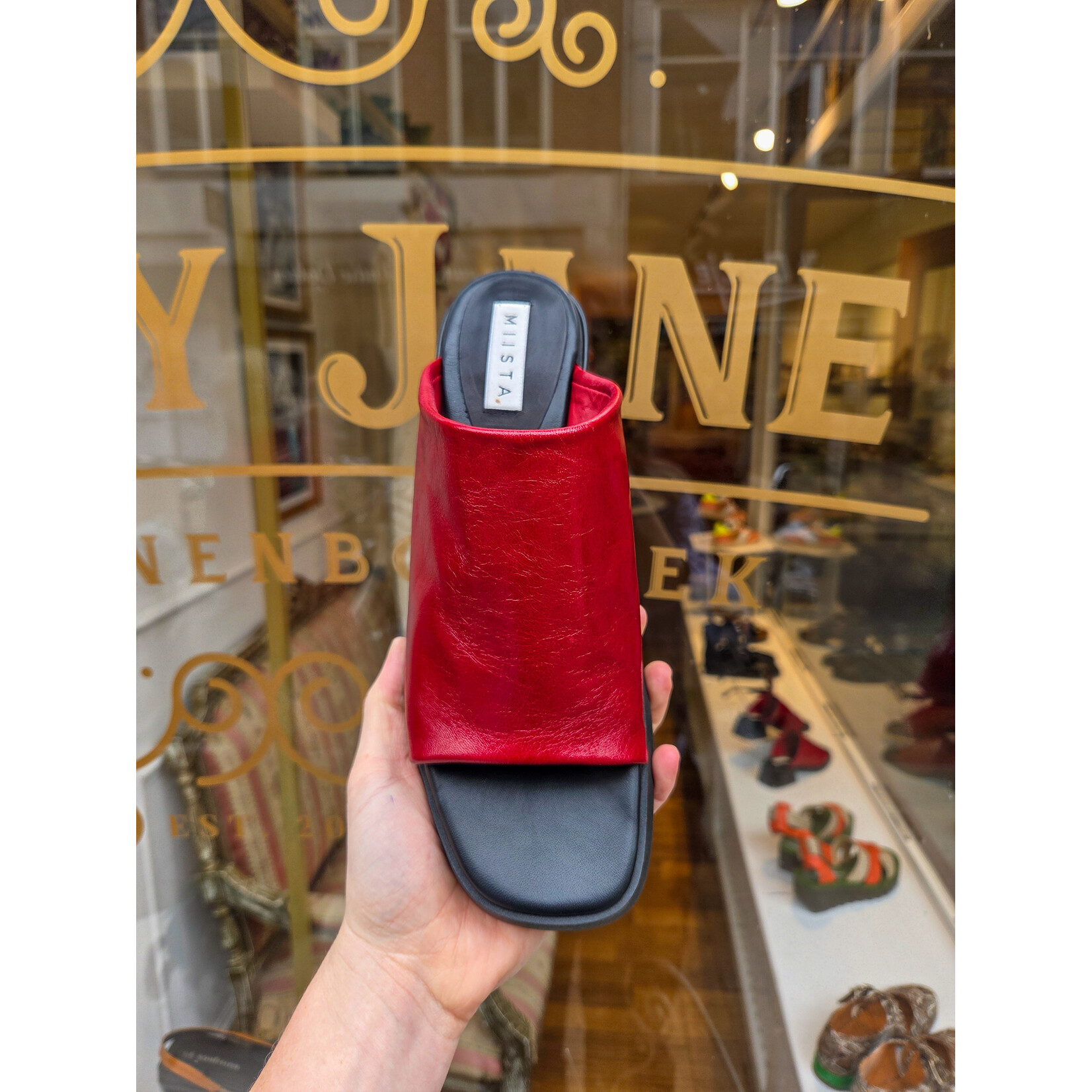 Miista muiltjes instappers ZOOEY rood