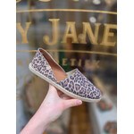 Verbenas leren instapper espadrille CARMEN leoparda