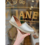 Verbenas leren instapper espadrille CARMEN metallic