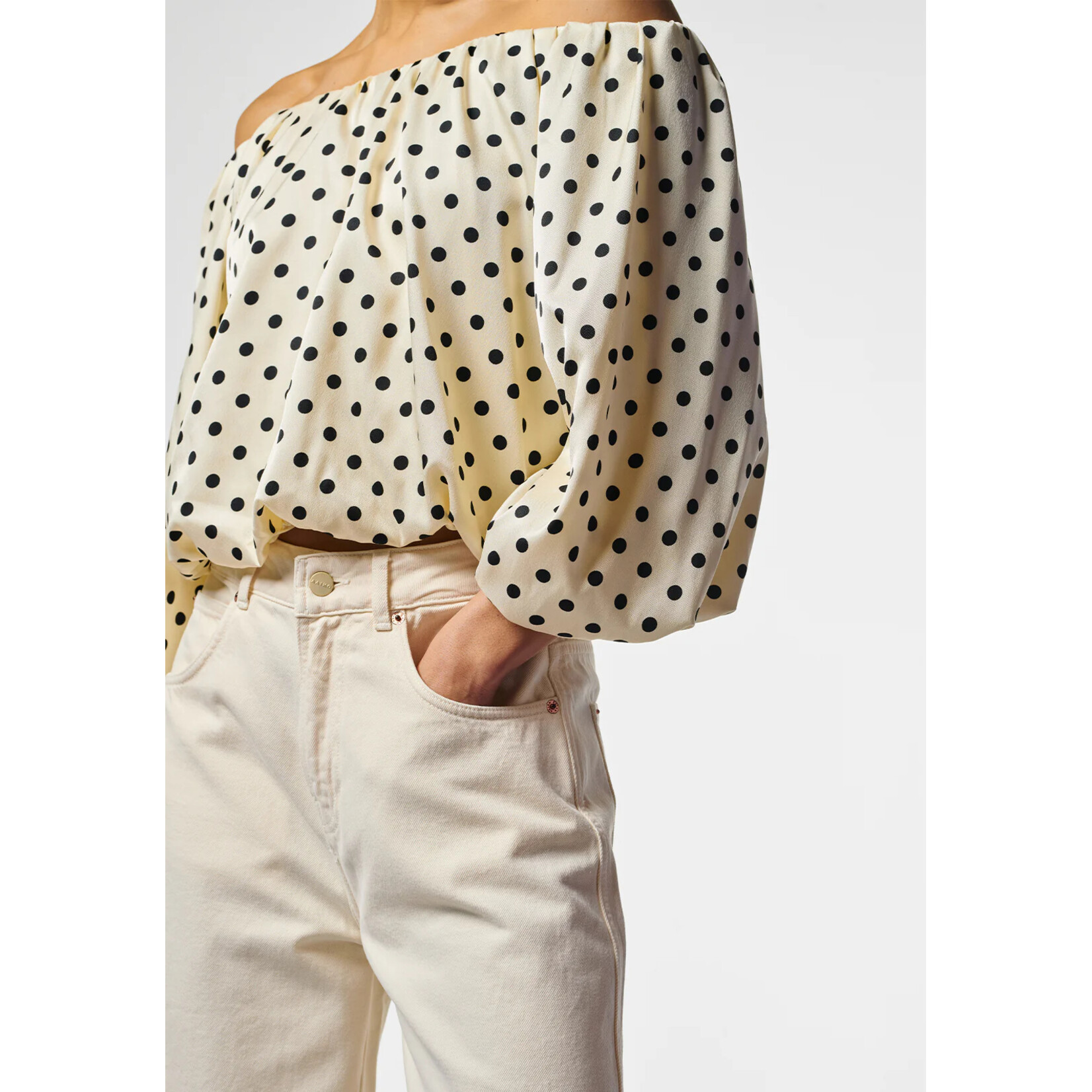 AAIKO top dots MADDY creme/zwart