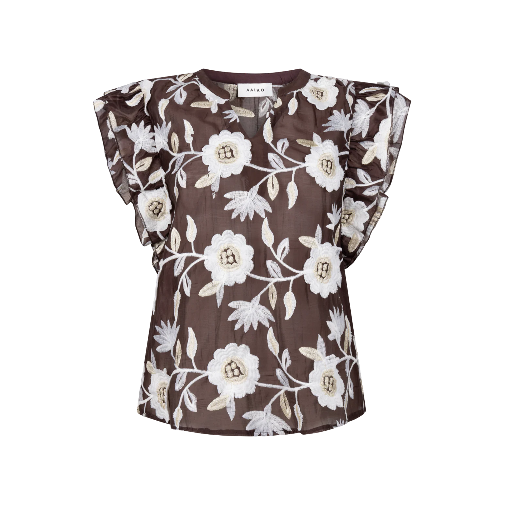 Aaiko blouse viscose YAELLA bitter chocolate