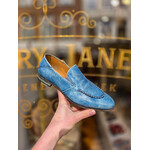 Paul Silence leren handgemaakte loafer DB08 blauw