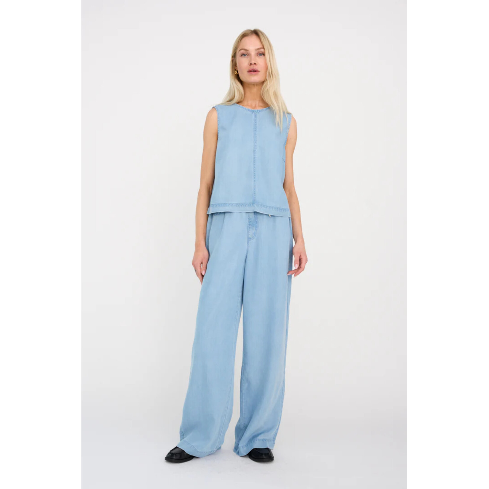 Pieszak Pieszak sporty denim DREA broek waves blue