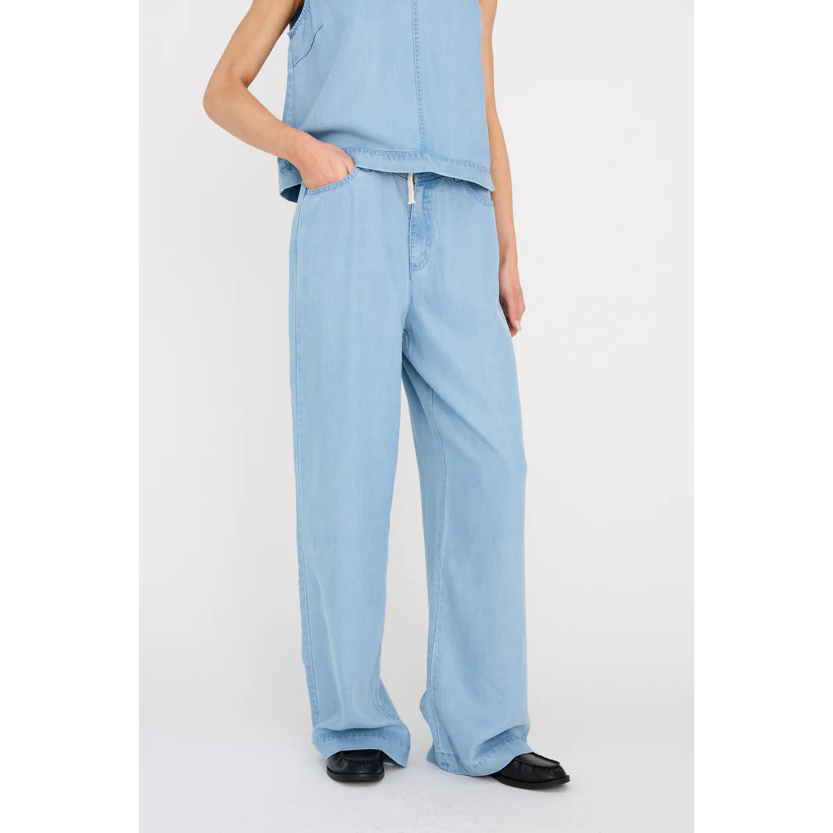 Pieszak Pieszak sporty denim DREA broek waves blue