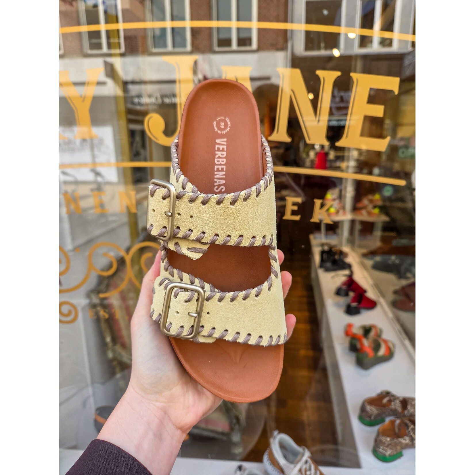 Verbenas slipper RANDEL serraje craft geel