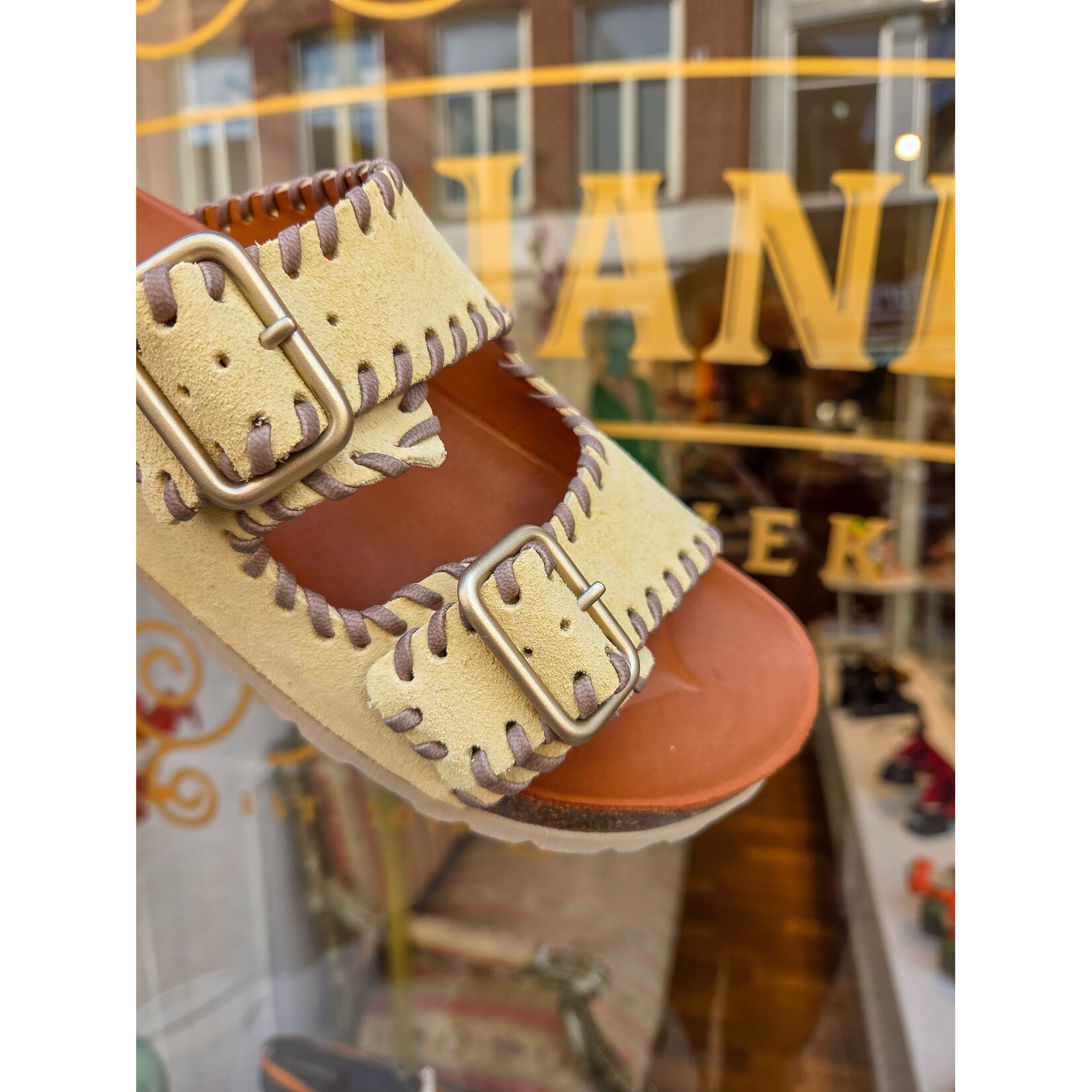 Verbenas slipper RANDEL serraje craft geel