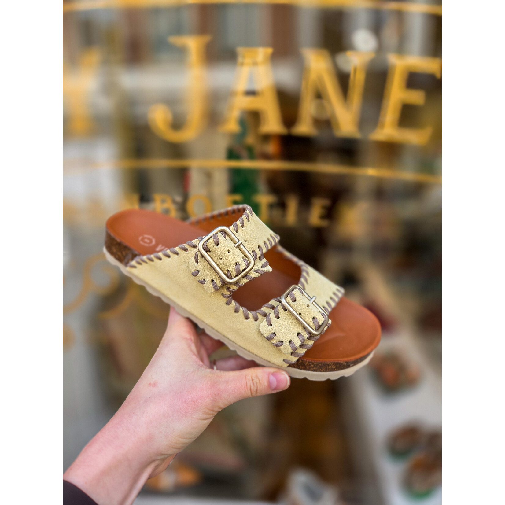 Verbenas slipper RANDEL serraje craft geel