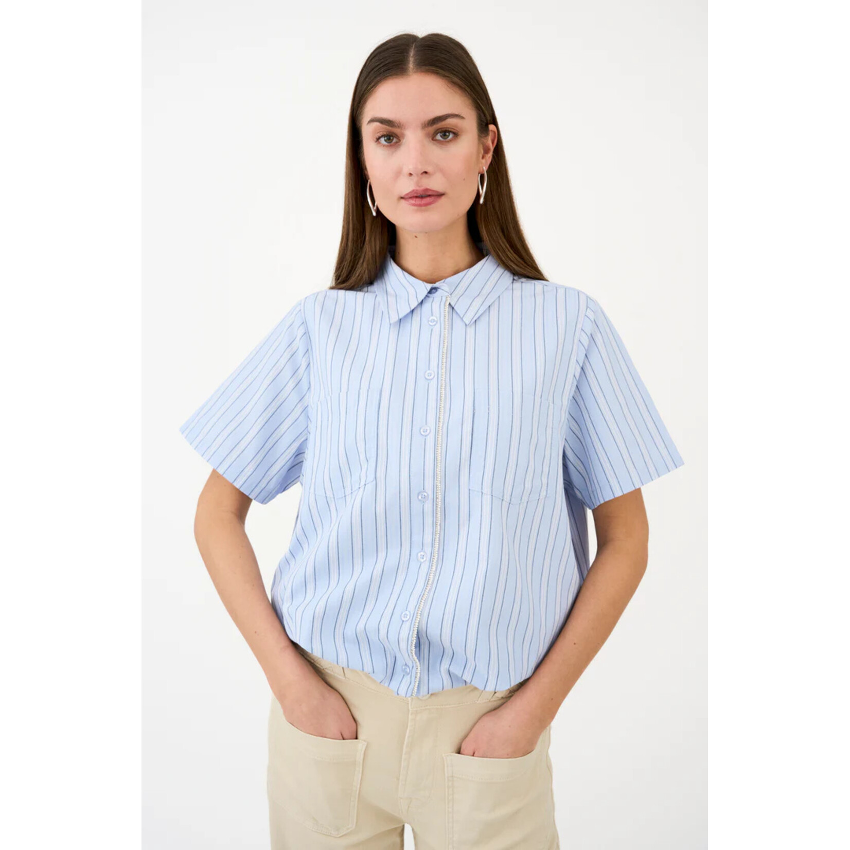 Pieszak Pieszak MADISON balloon shirt stripe