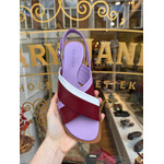 BELLEHARI Bellehari sandaal plat AURORE bordeaux/roze