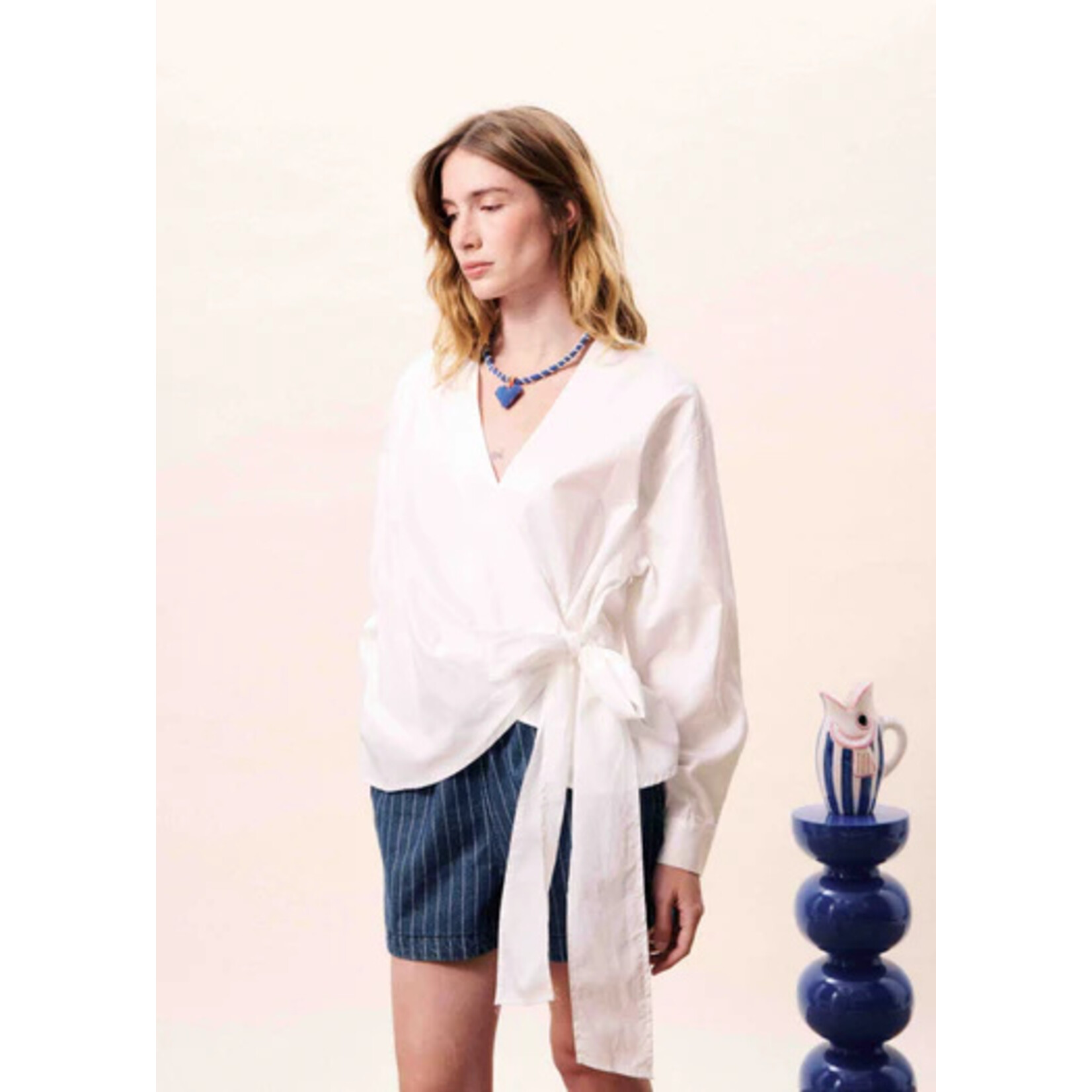 FRNCH FRNCH blouse omslag LANAQUA top wit