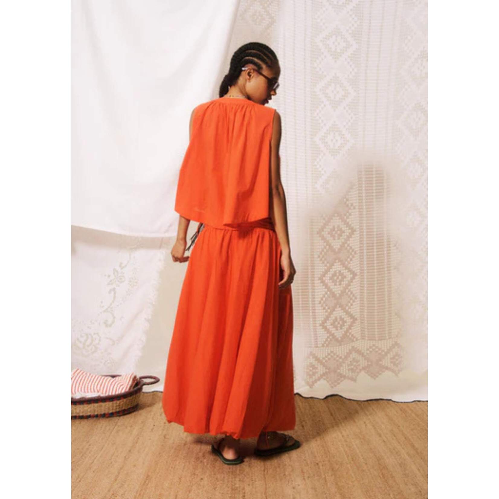 FRNCH FRNCH top blouse NUNZIO koraal