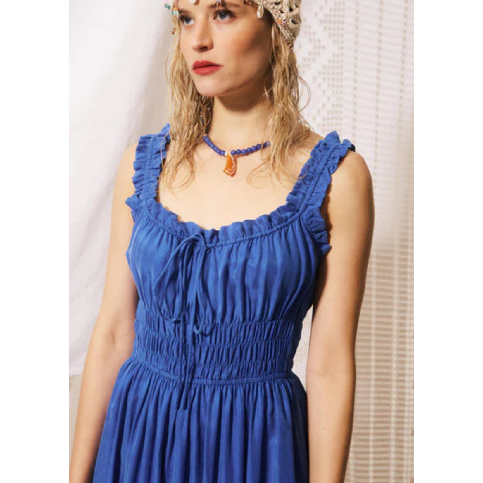 FRNCH FRNCH jurk viscose TOTO blauw