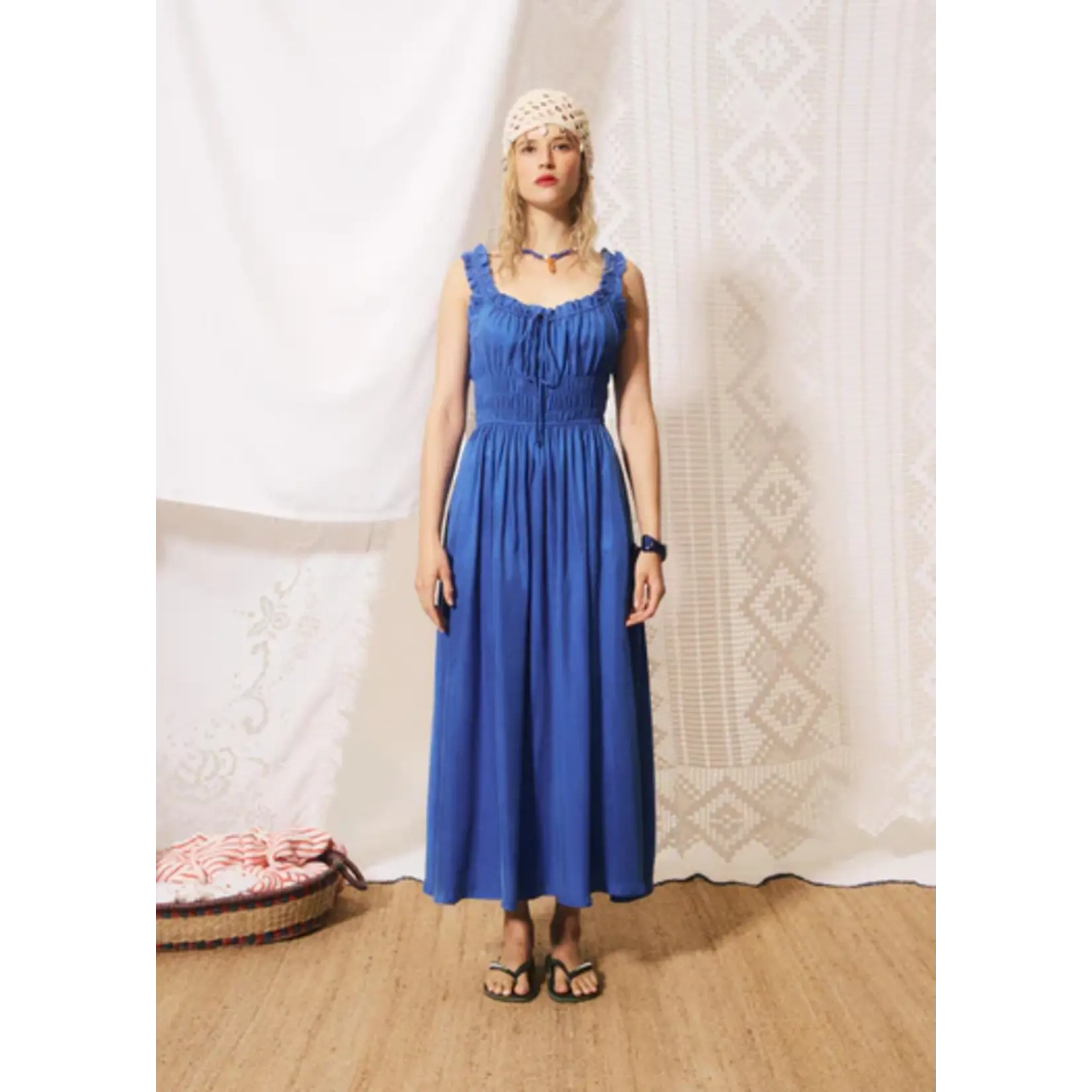 FRNCH FRNCH jurk viscose TOTO blauw