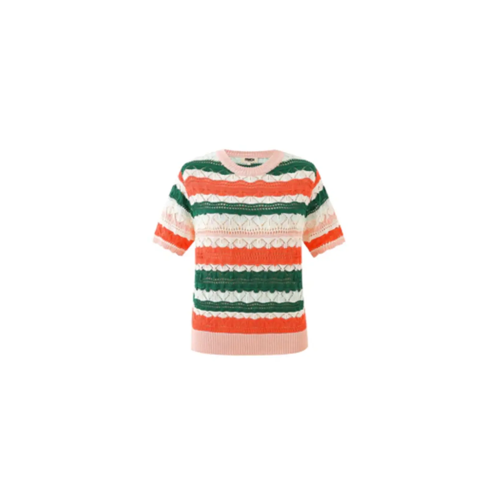 FRNCH F155FRNCH top katoen GELSOMINA multi groen/roze8 HS26 SS26 FRNCH top katoen GELSOMINA multi groen/roze