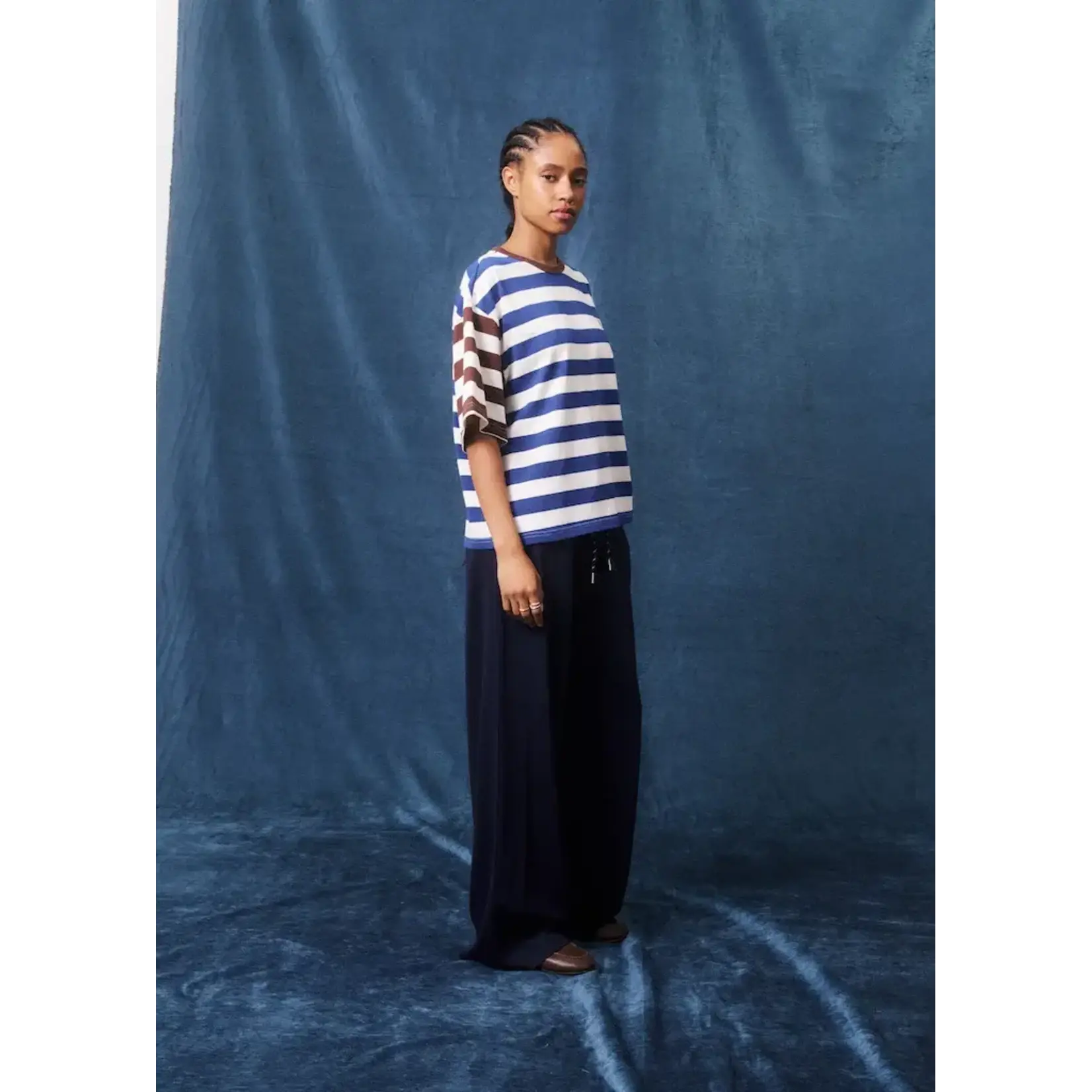 FRNCH FRNCH blouse ruitje NAOMI tie blauw