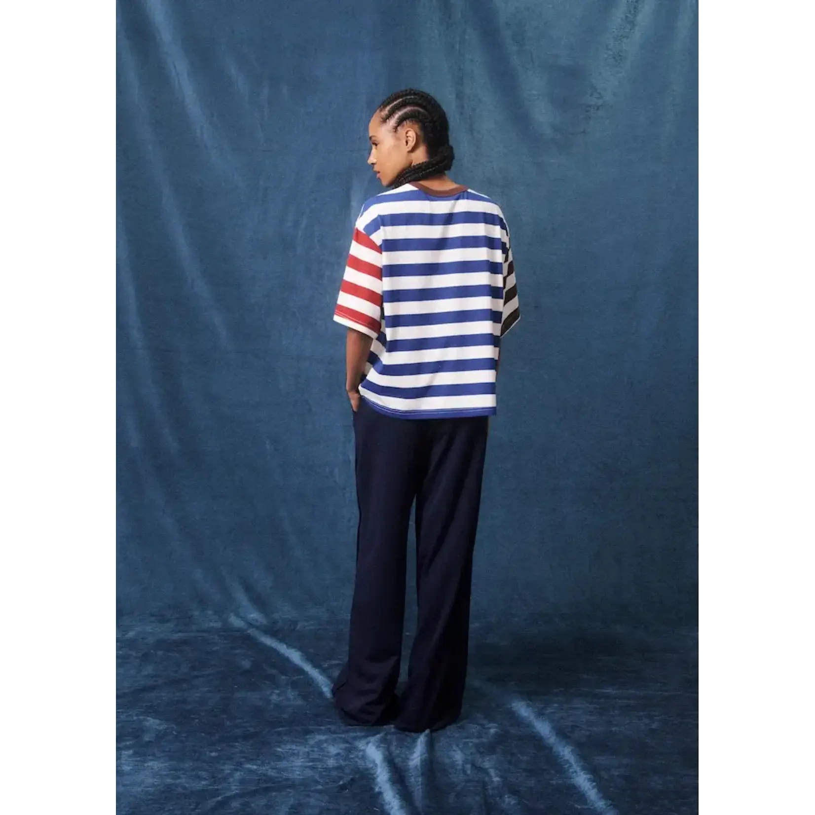 FRNCH FRNCH blouse ruitje NAOMI tie blauw