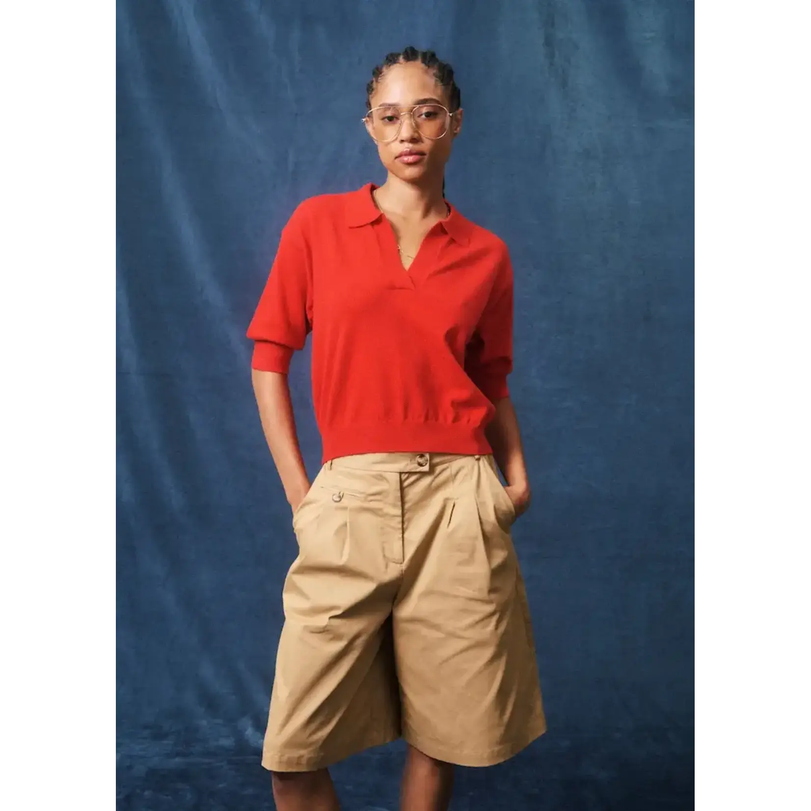 FRNCH FRNCH polo shirt SAMONA rood