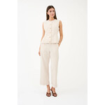 Pieszak Pieszak broek birkin weekend cropped pant wash solaris beige