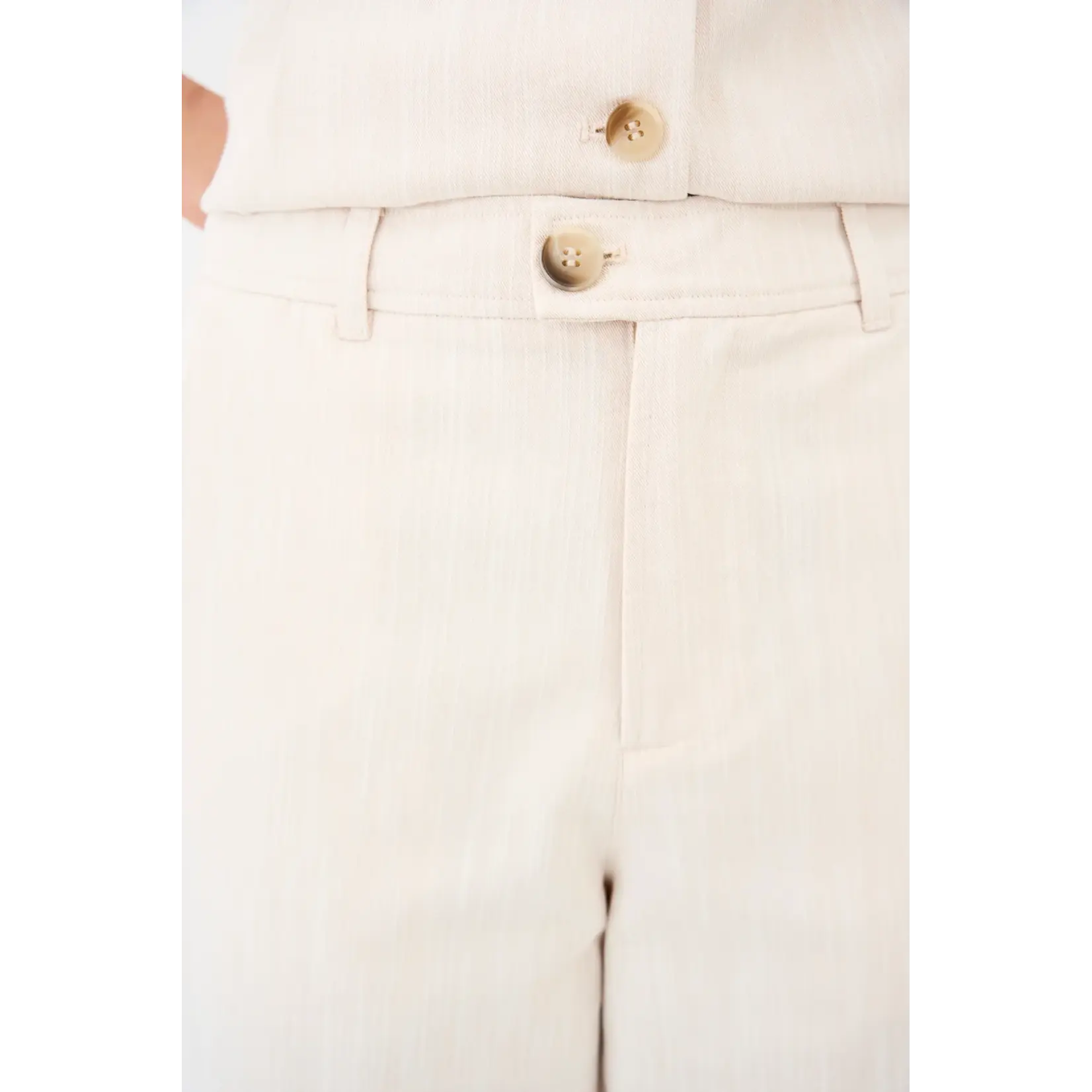 Pieszak Pieszak broek birkin weekend cropped pant wash solaris beige