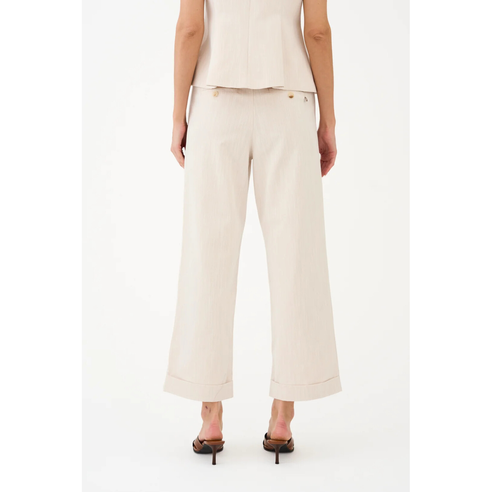 Pieszak Pieszak broek birkin weekend cropped pant wash solaris beige