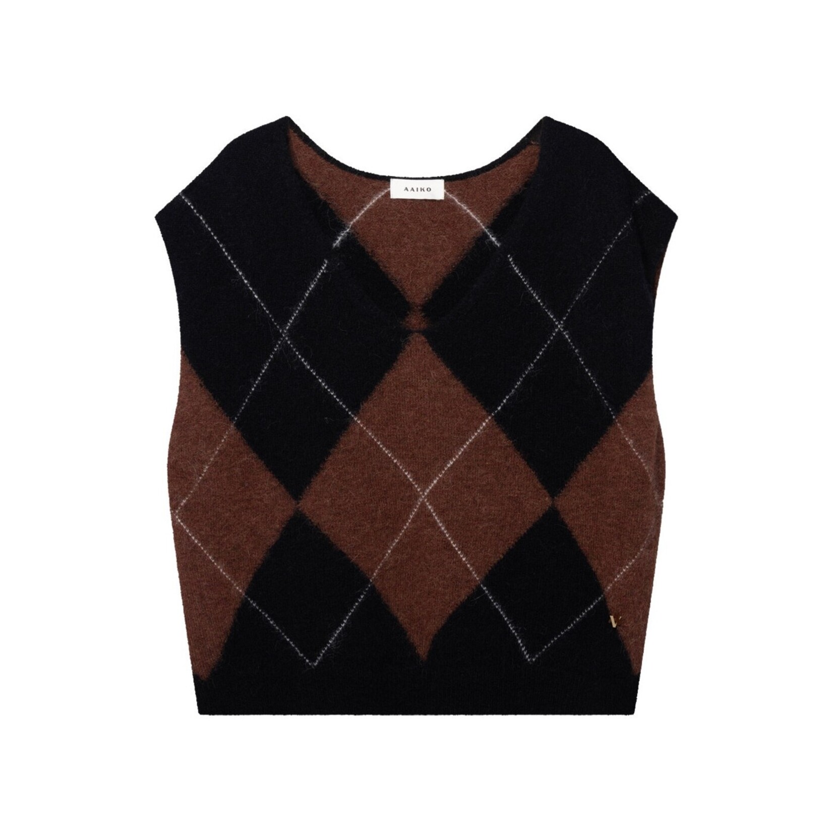 Aaiko spencer EMMY jacquard zwart/bruin