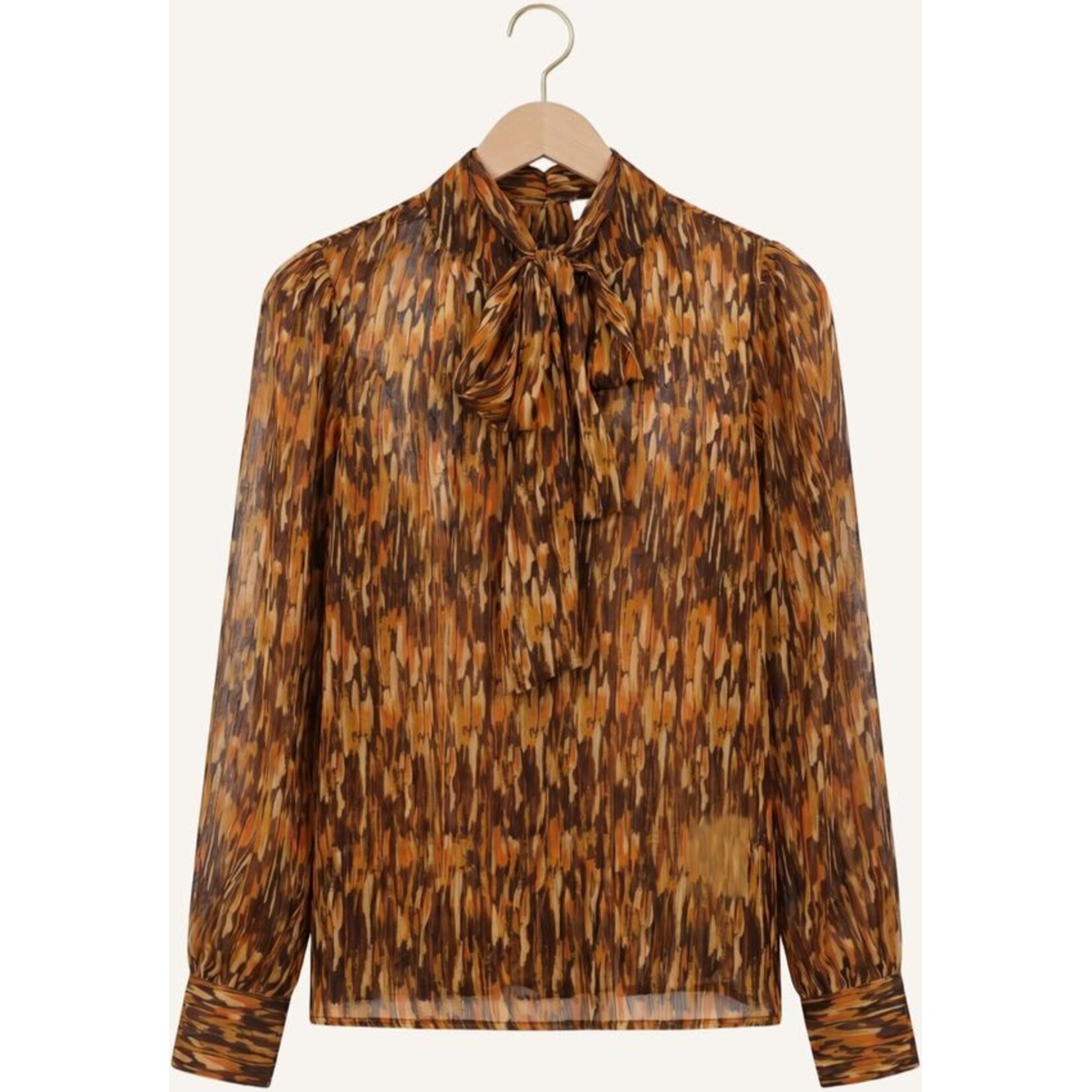Aaiko blouse BOWI crickle ray geel