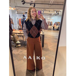 Aaiko spencer EMMY jacquard zwart/bruin