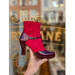 Chie Mihara enkellaarsje hak KYLDA rubi rood bordeaux