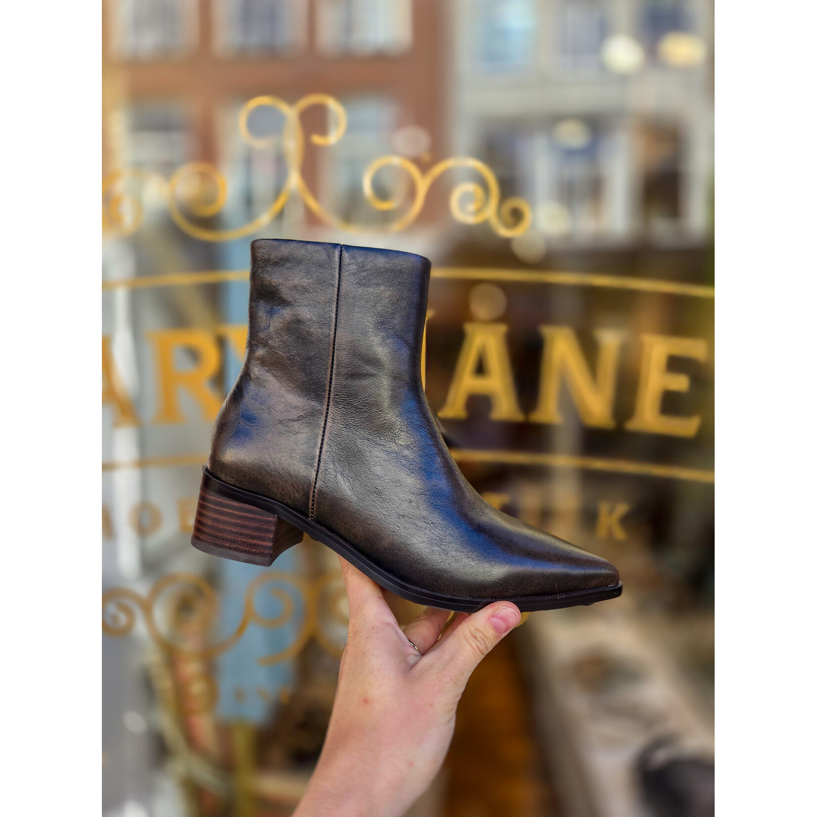 BLACKROSE BLACKROSE sofer leather enkellaarsje ELLY chocolate