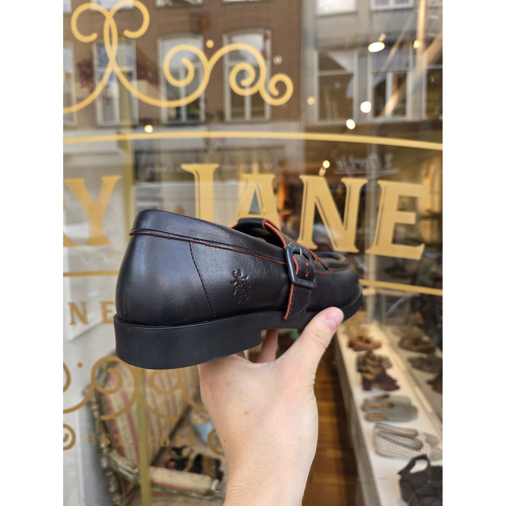 Fly London leren loafer ARFE black/red