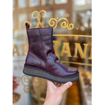 Fly London leren enkellaars platform RENO wine