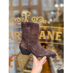 Copenhagen Shoes enkellaarsje suede COUTURE dk bruin